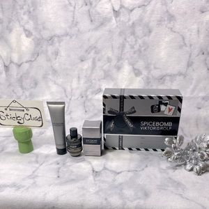 Viktor & Rolf Spicebomb EDT Set,Travel Spray 7ml& After Shave 15ml-2pc-BOXED-NEW